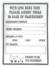 Pet Emergency Decals - 3x4